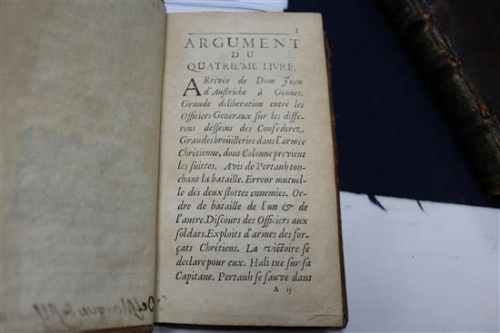 Granziani, Antonio Maria - Histoire de la guerre de Chypre, 2 vols, 8vo, contemporary calf, text browned,